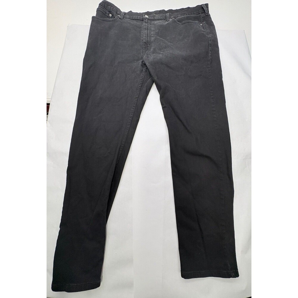 Levis 502 Mens Jeans 44x36 Black Tab Charcoal Regular Taper Big Tall